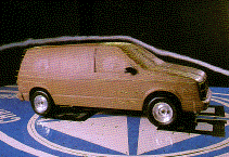 photo of van in wind tunnel