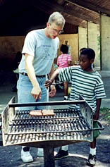 Rich grilling hotdogs