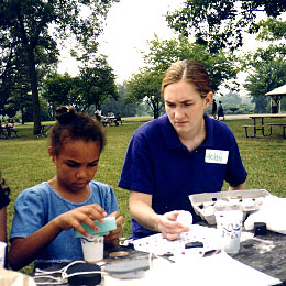 Heidi and friend in the park
